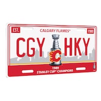NHL Calgary Flames License Plate Sign, 6-in x 12-in