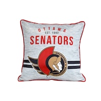 Coussin décoratif réversible Sénateurs d'Ottawa de la LNH, 18 x 18 po
