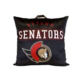 Coussin de sol avec poignée en similicuir Sénateurs d'Ottawa de la LNH, 24 x 24 po Front_Flat