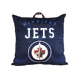 NHL Winnipeg Jets Floor Pillow with Faux Leather Handle, 24-in x 24-in Front_Flat