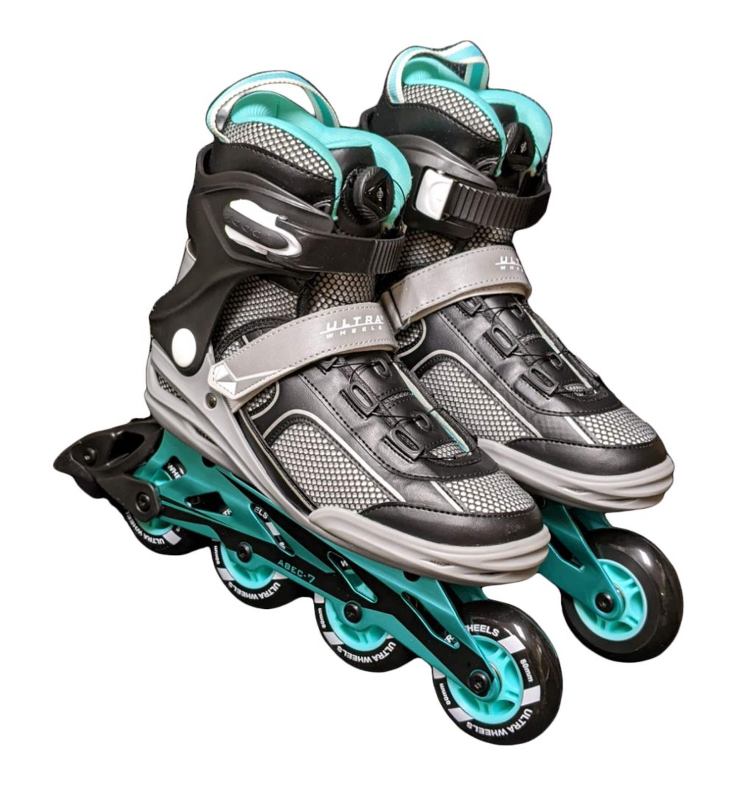Ultra Wheels Recreational Inline Skates, Teal/Black/Grey, Senior