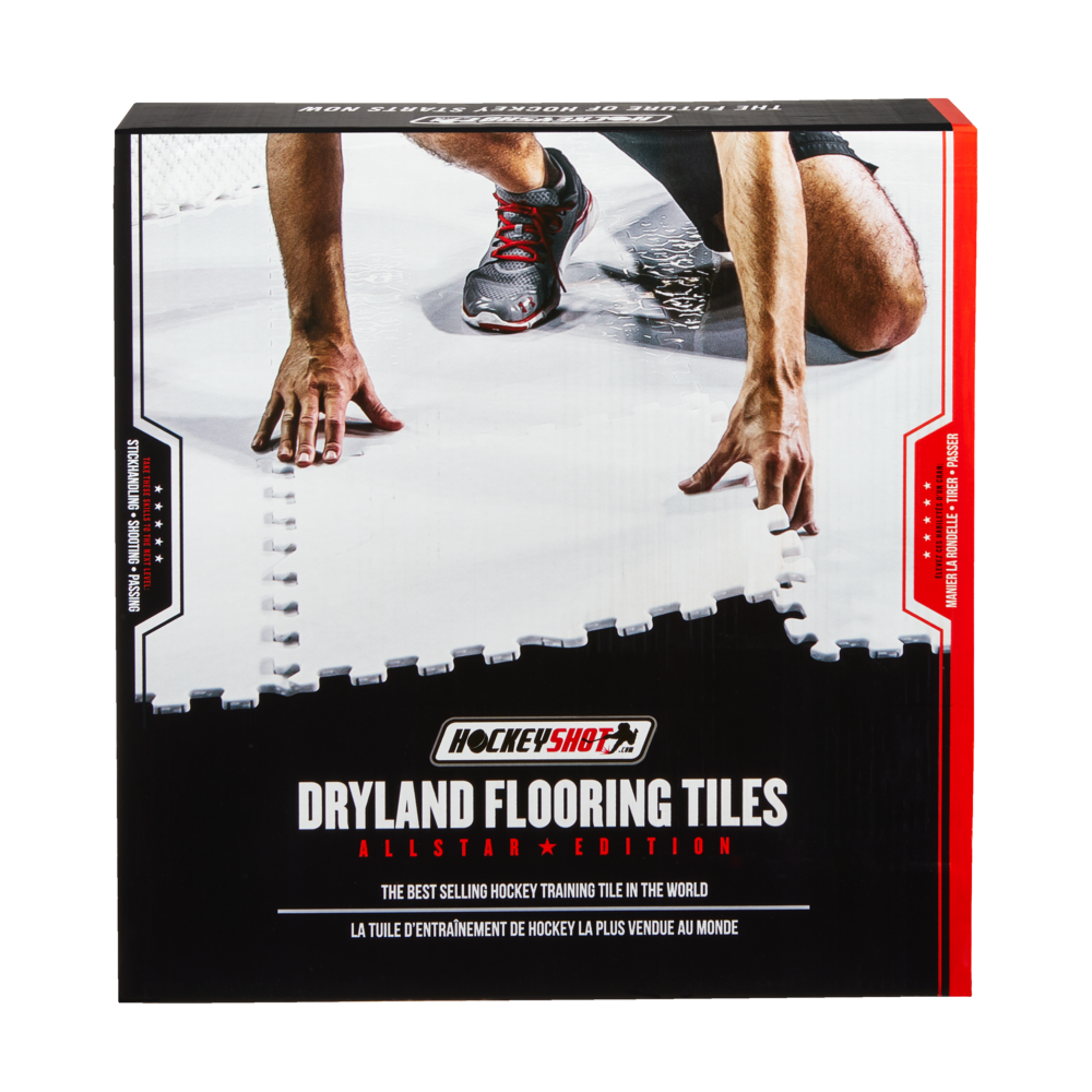 HockeyShot Dryland Hockey Training Tiles, 18in x 18in, 10pk