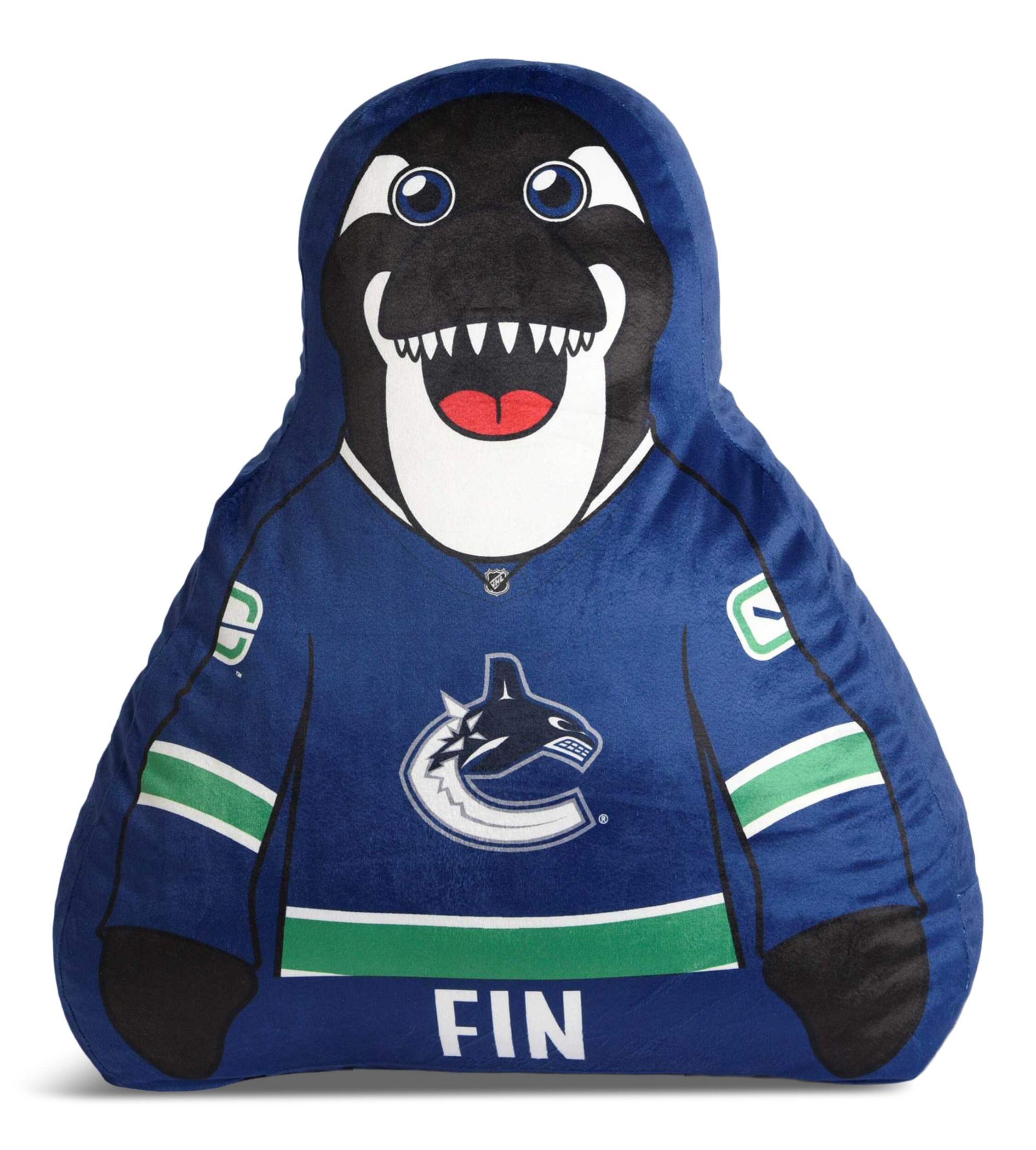 NHL Vancouver Canucks Fin Mascot Pillow Front_Flat