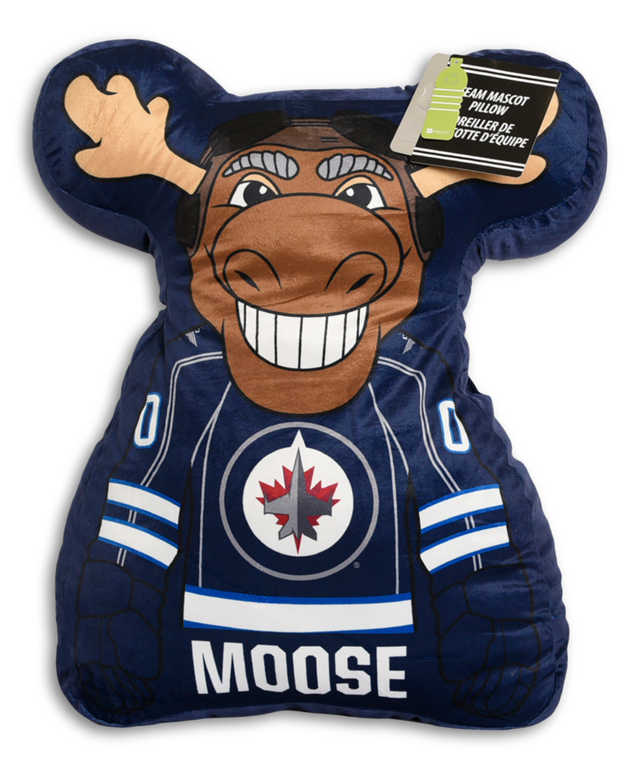 NHL Winnipeg Jets Moose Mascot Pillow Front_Flat