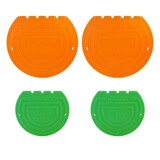 Top Shelf Targets Hockey/Lacrosse Magnetic Shooting Targets, 6-in & 8-in, Green/Orange, 4-pk Front_Flat