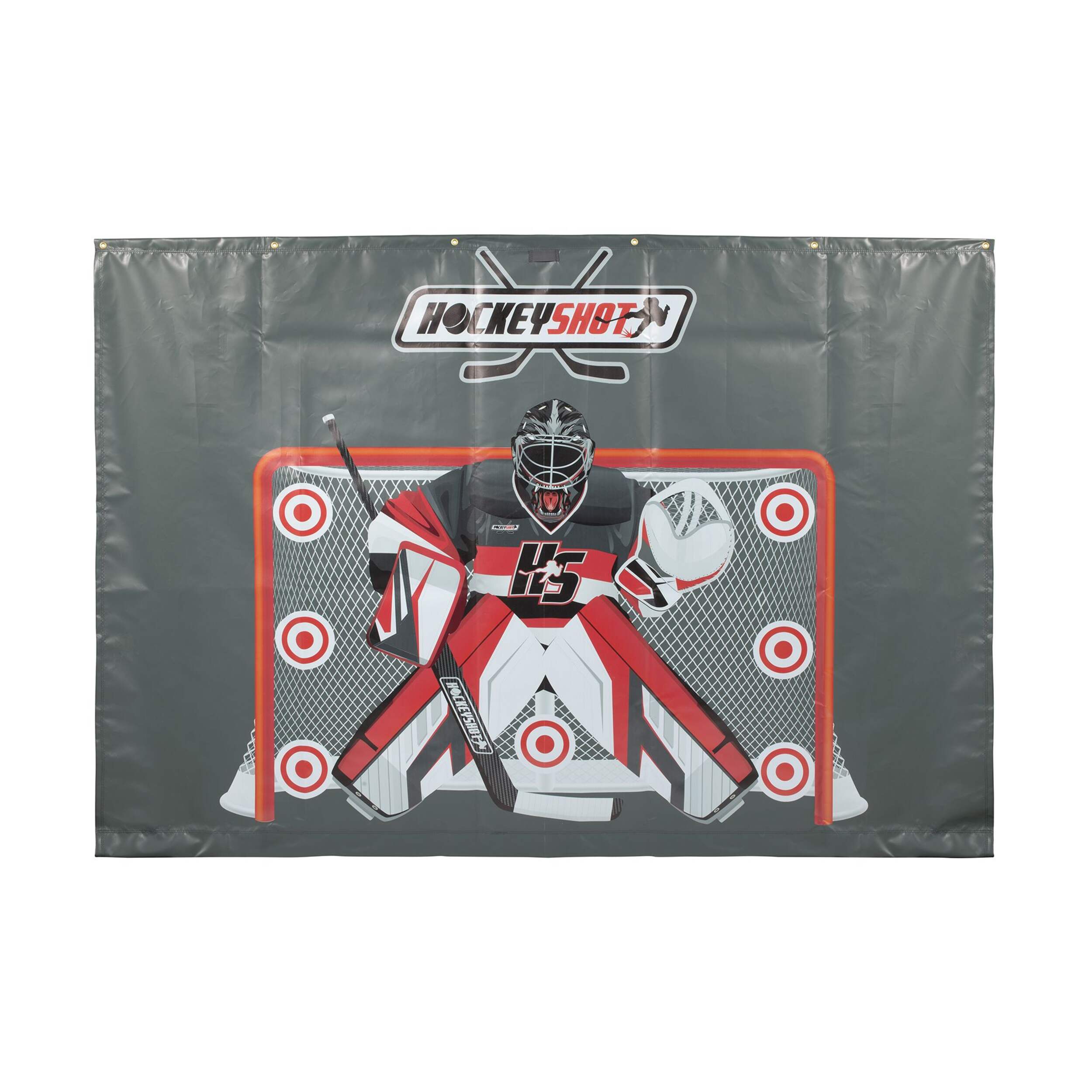HockeyShot Extreme Shooting Tarp 2.0, 7-ft x 16-ft Front_Flat