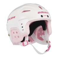 Casque de hockey Bauer Lil' Sport, jeunes, blanc et rose