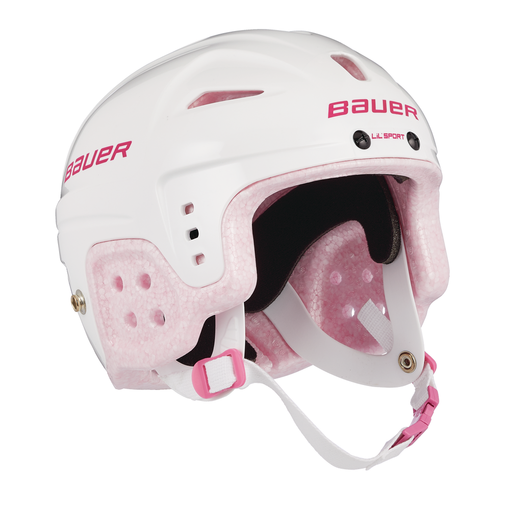 Bauer Lil' Sport Youth Hockey Helmet, White & Pink Canadian Tire
