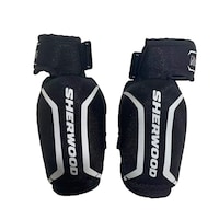 Sherwood Rekker M65 Hockey Elbow Pads, Youth, Black, Assorted Sizes Front_Flat