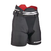 Sherwood Rekker M65 Hockey Pants, Youth, Black/Red, Assorted Sizes Front_Three_Fourths_Angled_Right