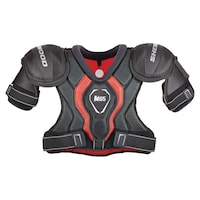 Sherwood Rekker M65 Hockey Shoulder Pads, Senior, Black/Red, Assorted Sizes Front_Flat