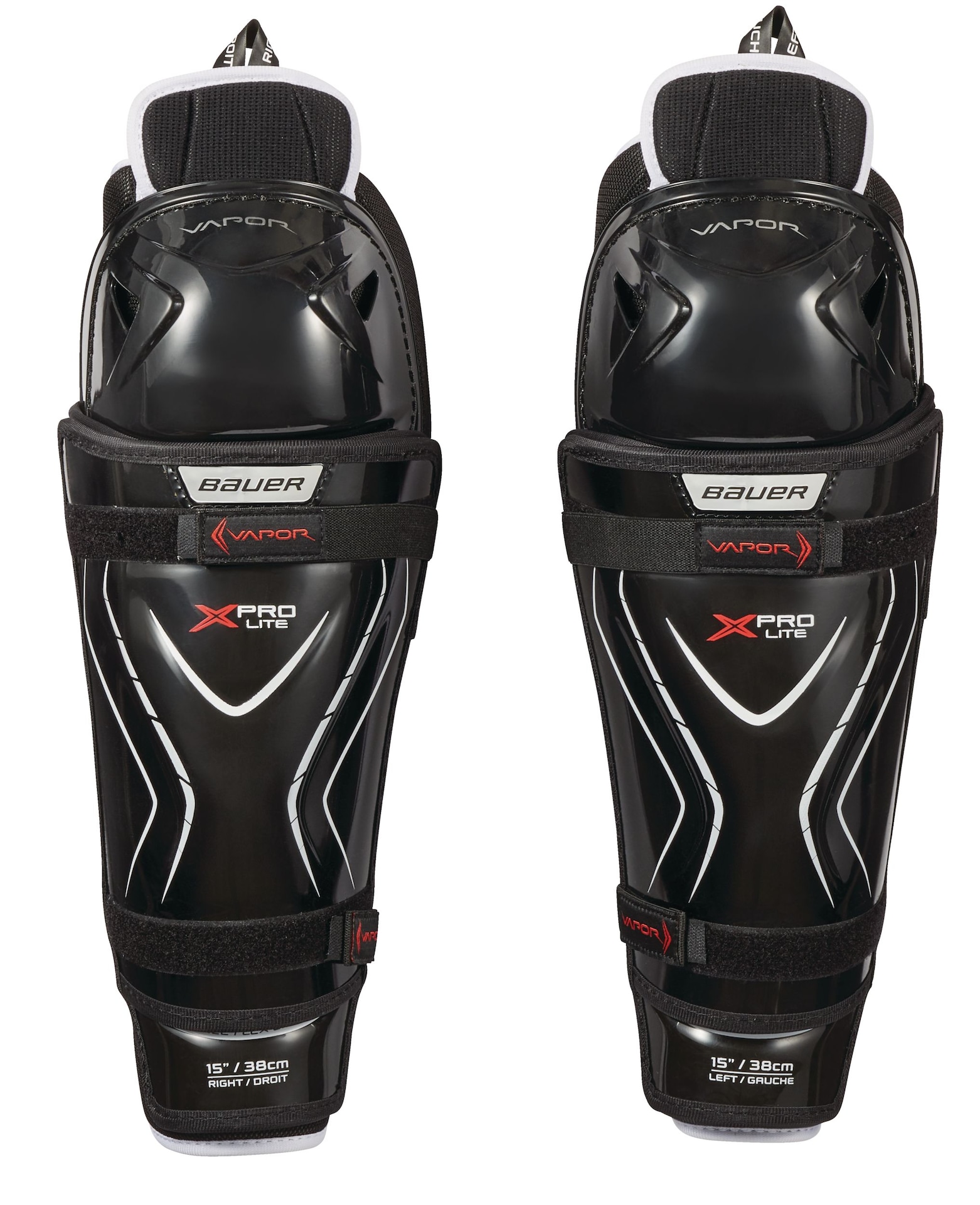 Bauer Vapor X Pro Lite Senior Hockey Shin Guards with Tapered Fit