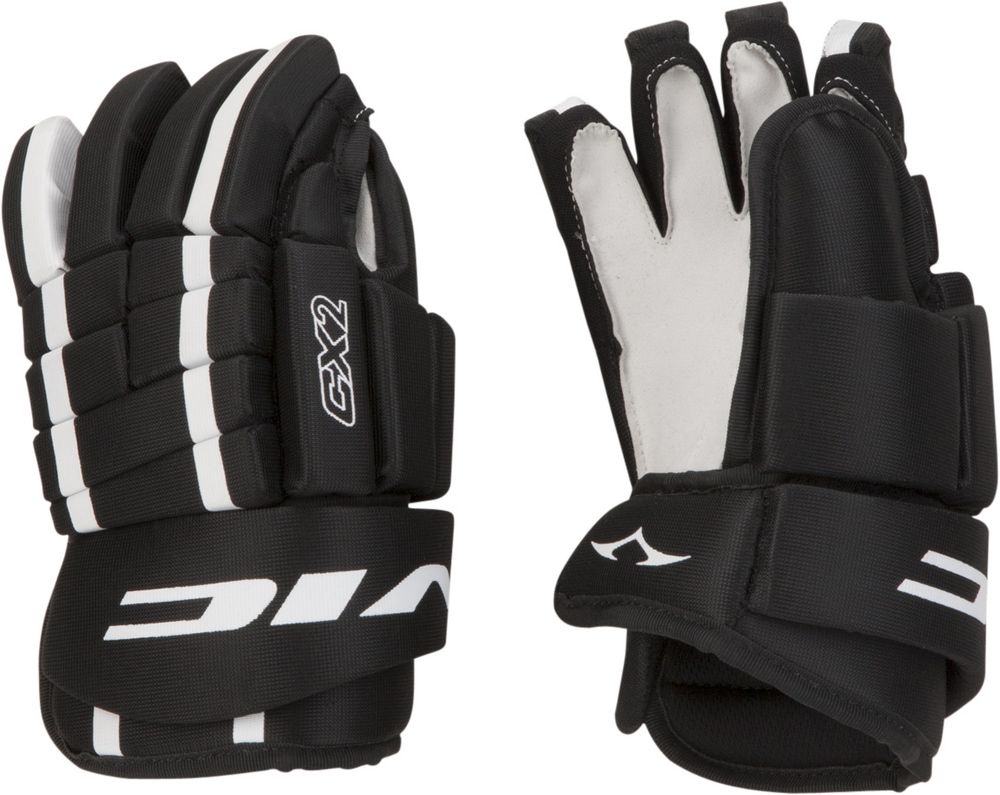 VIC CX2 Pro Youth Hockey Gloves with Dual Density Foam, Black