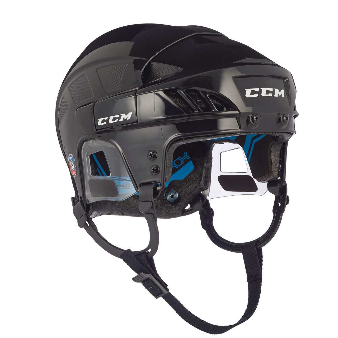 Casque de hockey CCM XT99, sénior ne requérant aucun outil pour  l'ajustement de l'avant vers l'arrière, noir
