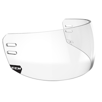 Demi-masque/visière de hockey transparent CCM VR14 avec revêtement anti-égratignures, taille unique