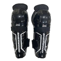 Jambières de hockey Sherwood Rekker M65, jeunes, noir, choix de tailles Front_Flat