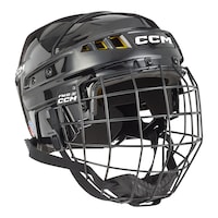 Ensemble de casque-masque de hockey CCM XT10, junior/sénior, noir, choix de tailles
