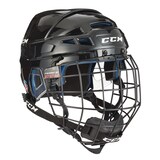 CCM XT85 Hockey Helmet & Cage Combo, Junior/Senior, Black, Assorted Sizes Front_Three_Fourths_Angled_Right