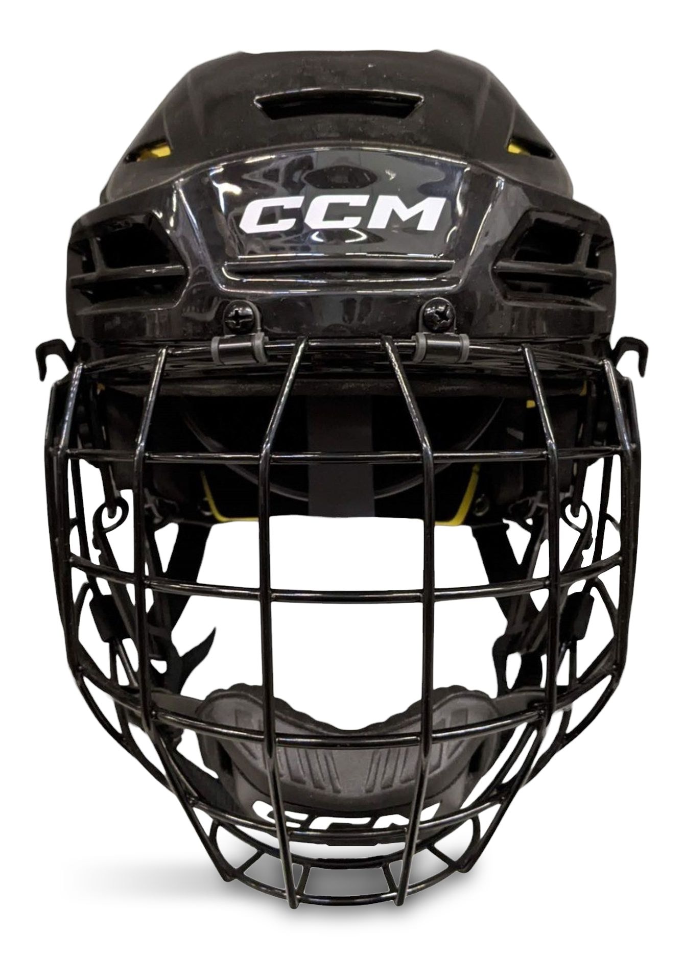 CCM Tacks 120 Hockey Helmet & Cage Combo, Junior/Senior, Black