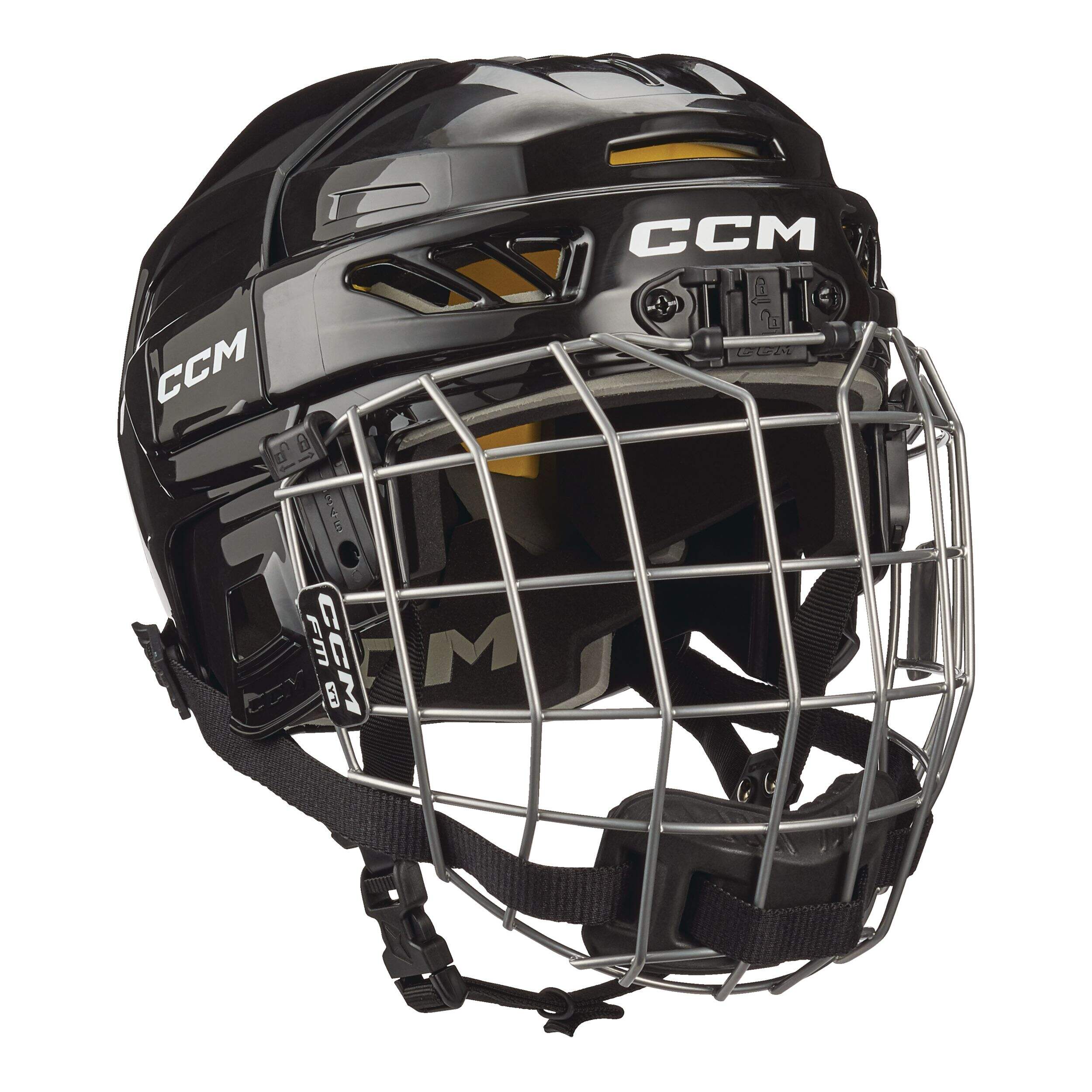 Ensemble de casque-masque de hockey CCM, jeune, noir Front_Three_Fourths_Angled_Right