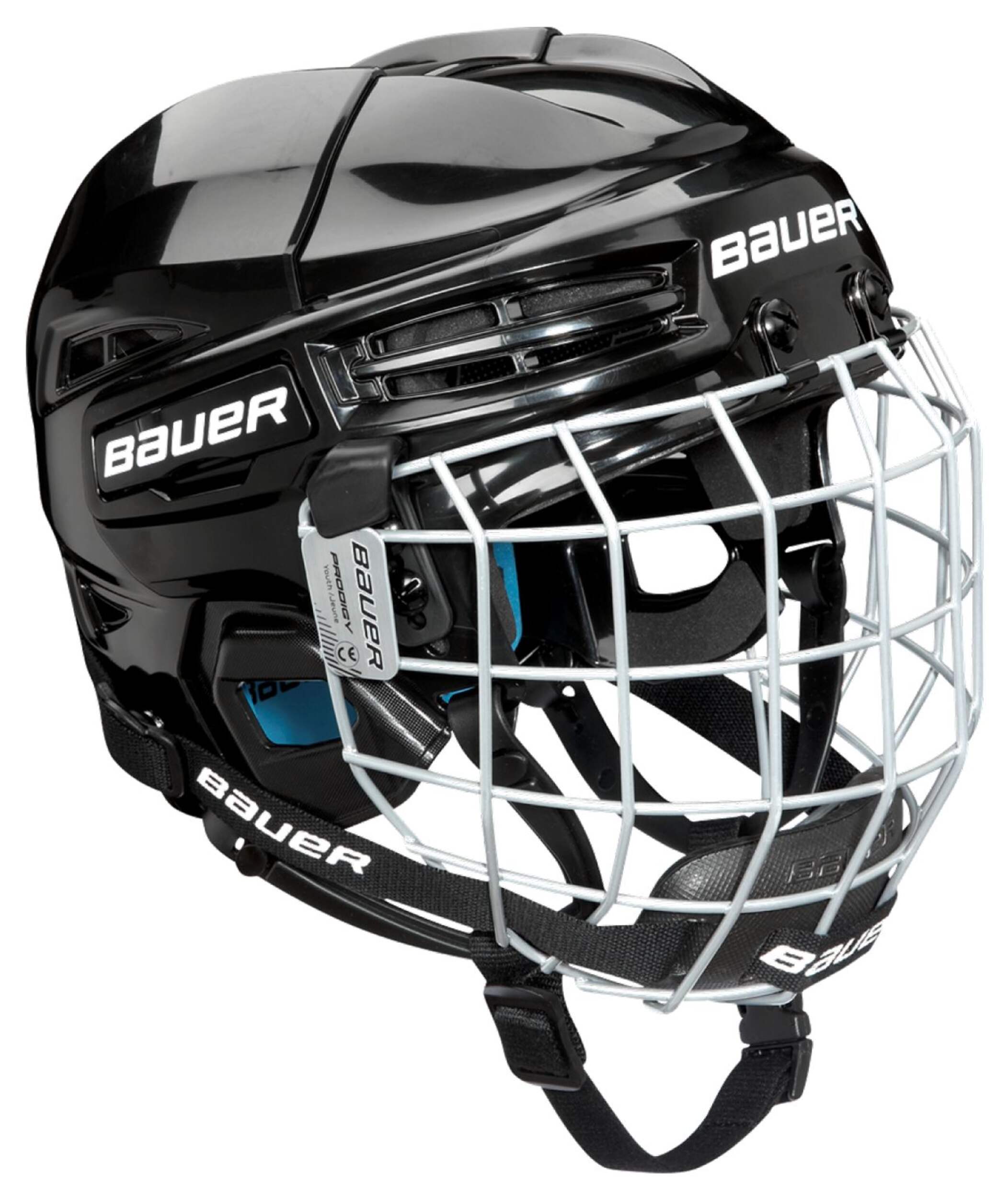 Casque et protège-visage de hockey Bauer Prodigy, jeune, noir Front_Three_Fourths_Angled_Right
