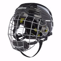 Casque combo de hockey Warrior Alpha Pro, noir