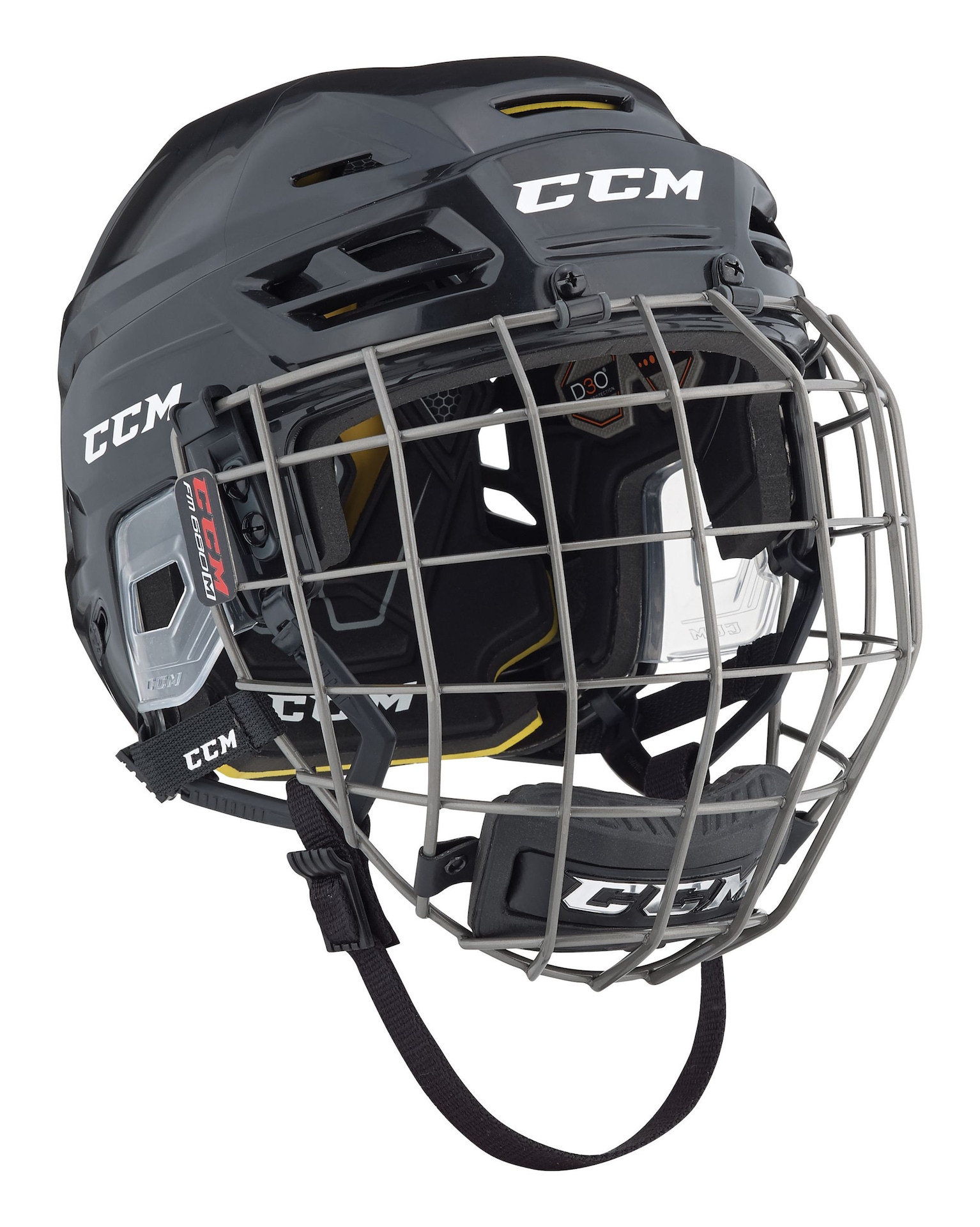 CCM Tacks 310 Hockey Helmet & Cage Combo, Junior/Senior, Black