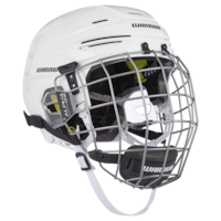 Ensemble de casque-masque de hockey Warrior Alpha Pro, sénior, blanc