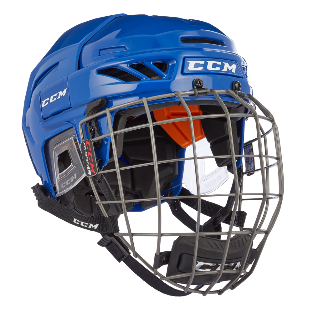 CCM FitLite 90 Senior Hockey Helmet & Cage Combo, Royal Blue | Canadian ...