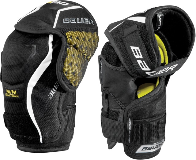 Bauer Supreme S190 Junior Hockey Lightweight Elbow Pads with Curv