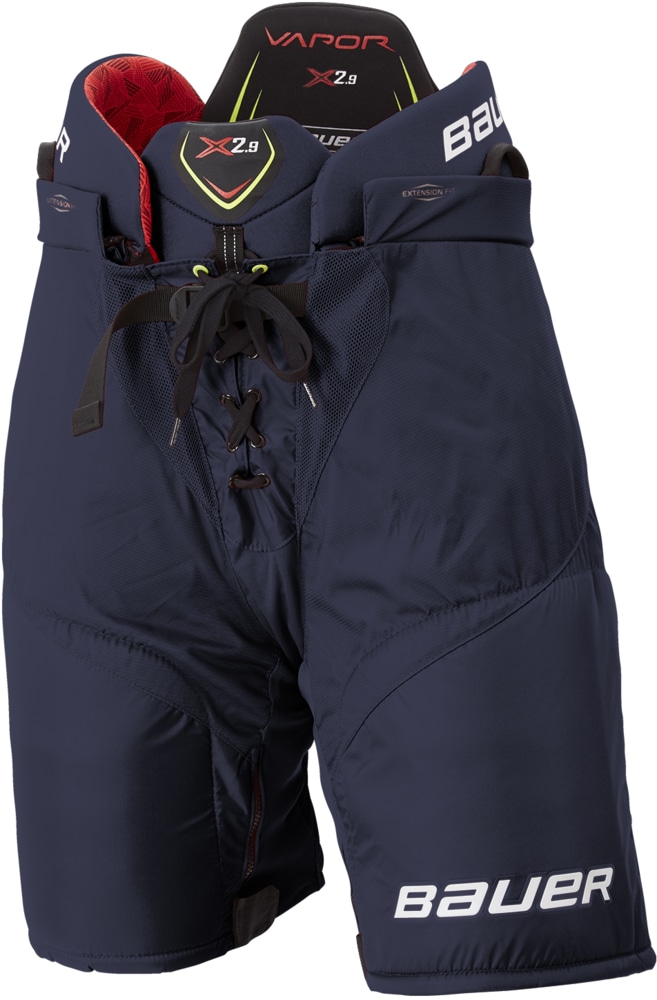 Bauer Vapor X2.9 Junior Hockey Pants, Tapered Fit in the Hips, Navy