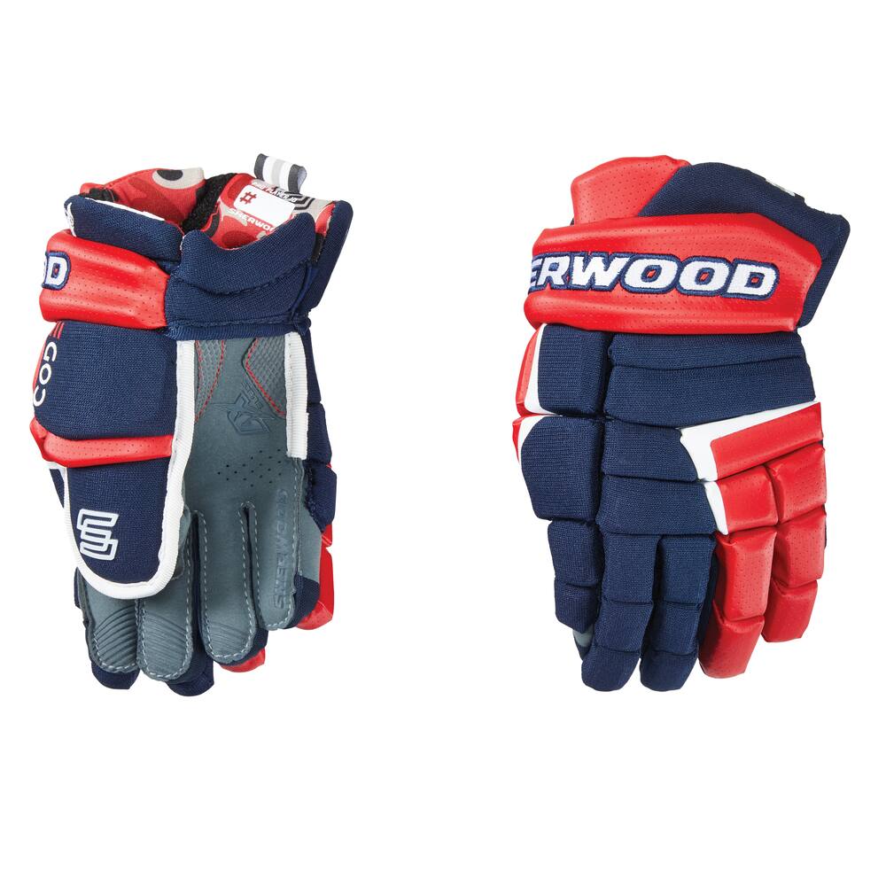 Sherwood Code 5 Hockey Gloves, Junior, Navy/Red/White