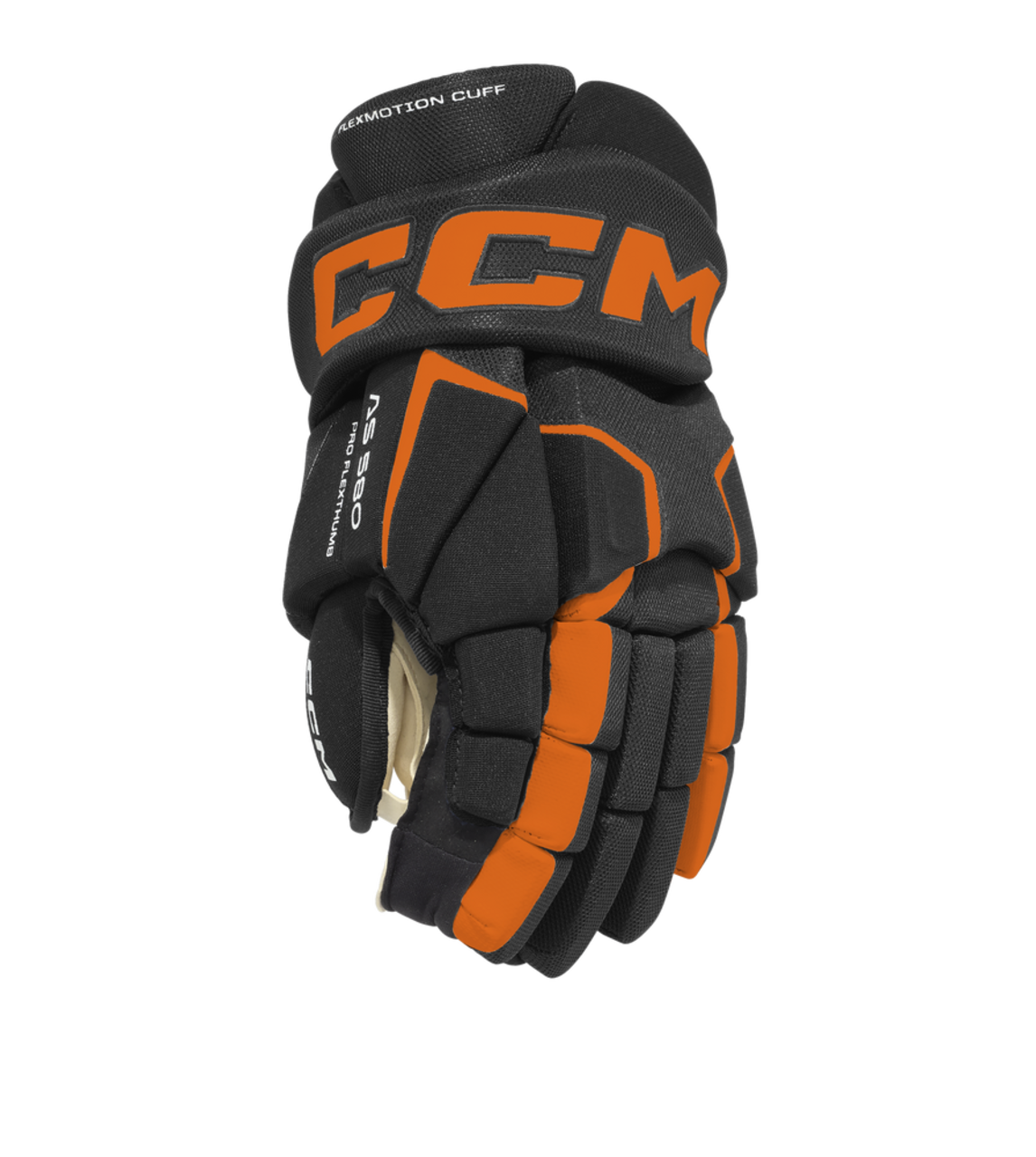 Gants de hockey CCM Tacks AS 580, junior, noir/orange, 12 po