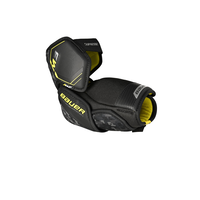 Épaulières de hockey Bauer Supreme M3, intermédiaire, noir/jaune, choix de tailles Front_Three_Fourths_Angled_Right
