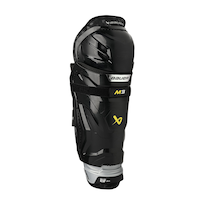 Jambières de hockey Bauer Supreme M3, intermédiaire, noir/jaune, choix de tailles Front_Three_Fourths_Angled_Right