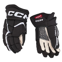 Gants de hockey CCM JetSpeed FT680, junior, noir/blanc, choix de tailles Composite_or_Mixed