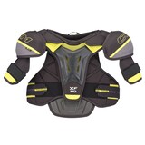 CCM Tacks XF80 Hockey Shoulder Pads, Junior, Grey/Yellow/Black, Assorted Sizes Front_Flat