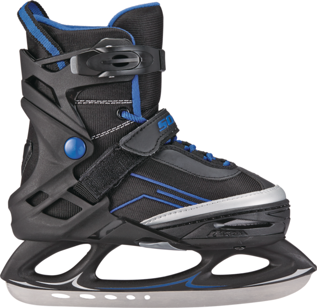 Softec Adjustable Kids'/Adults' Recreational Ice Skates, Blue, Assorted