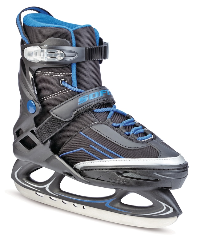 Softec Adjustable Kids'/Adults' Recreational Ice Skates, Blue, Assorted