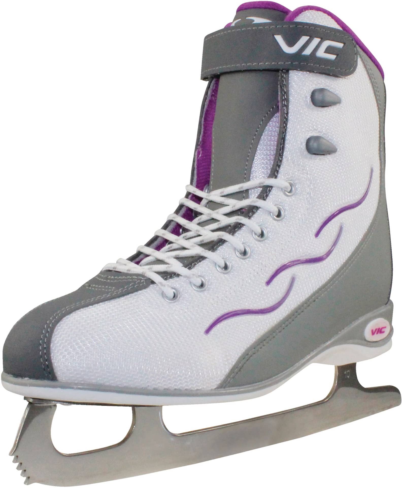 VIC Solair Recreational Ice Skates, Women, White/Grey/Purple