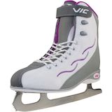 VIC Solair Recreational Ice Skates, Women, White/Grey/Purple, Assorted Sizes Front_Angled_Left