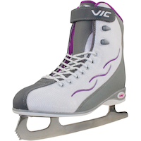 Patins à glace récréatifs VIC Solair, femmes, blanc/gris/violet, tailles variées Front_Angled_Left