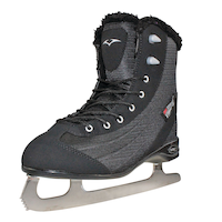 Patins à glace récréatifs VIC Sno Leopard, femmes, noir, choix de tailles Front_Three_Fourths_Angled_Left