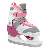 Patins réglables Balance Blades de WinnWell, jeunes, choix de tailles, 5 à 13 ans, rose Front_Angled_Right