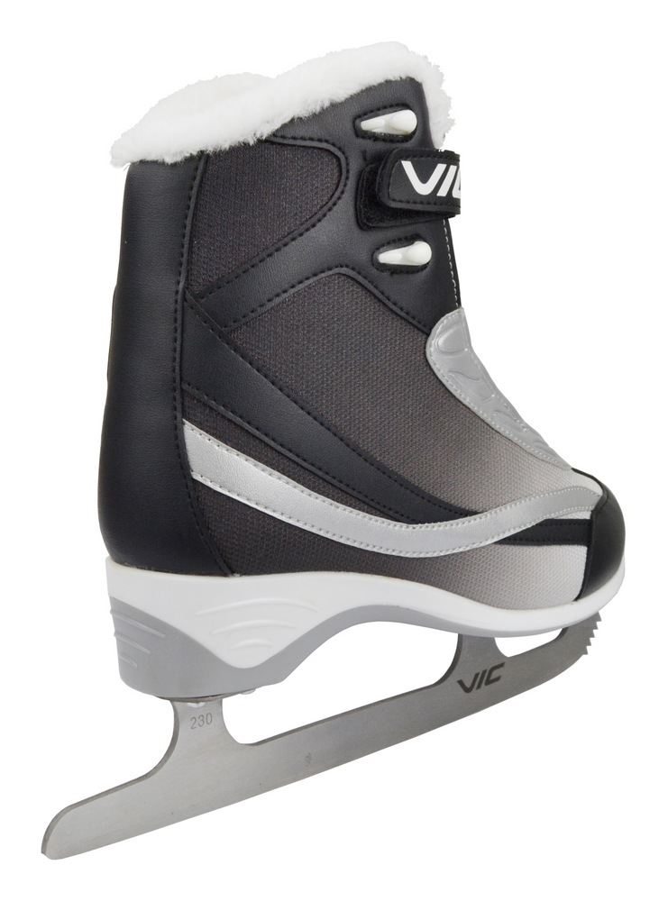 VIC Motion Women's Senior Recreational Ice Skates, Black/Silver, Sizes