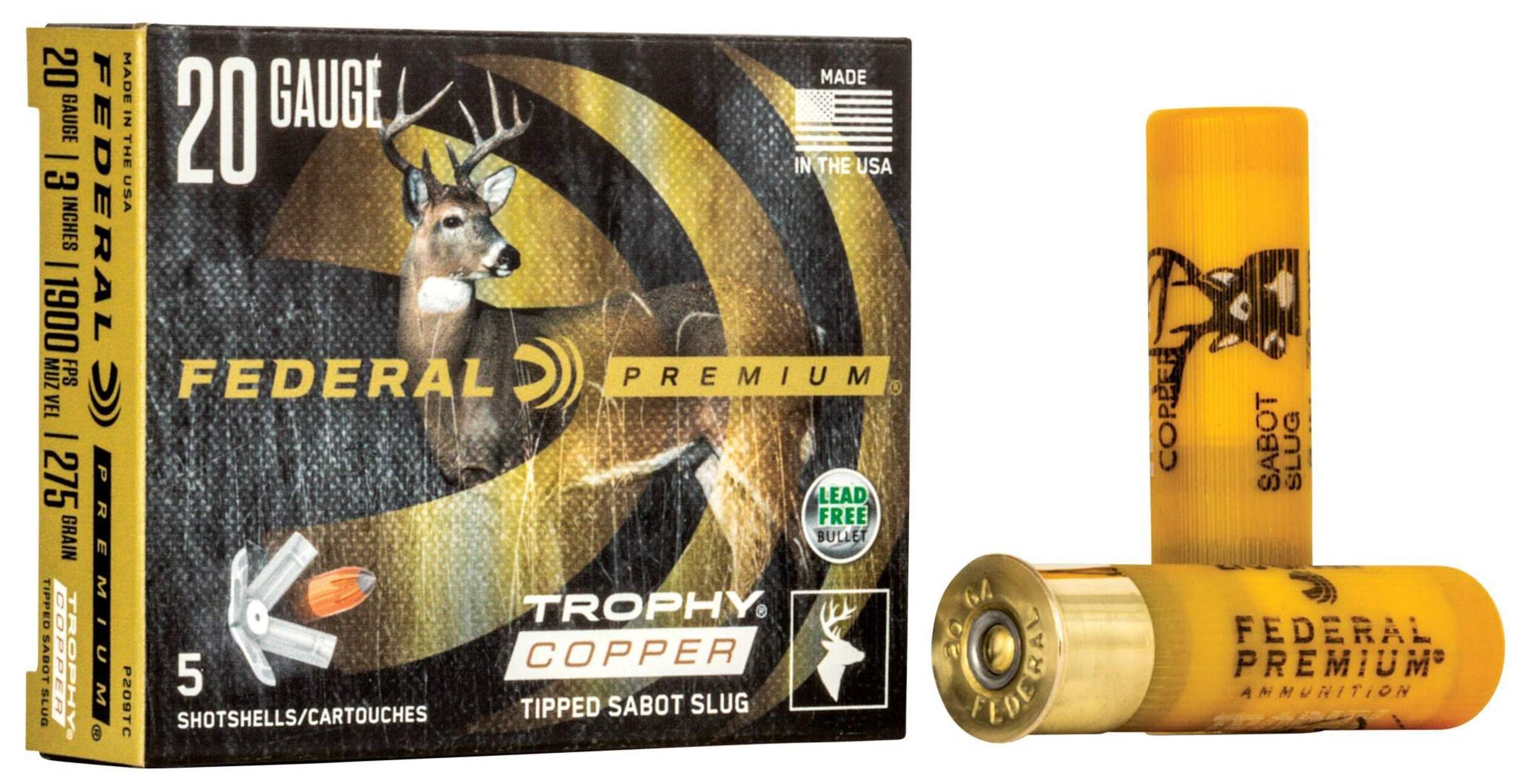 Remington Accutip Sabot Slug, 20GA 3-in 260GR Composite_or_Mixed