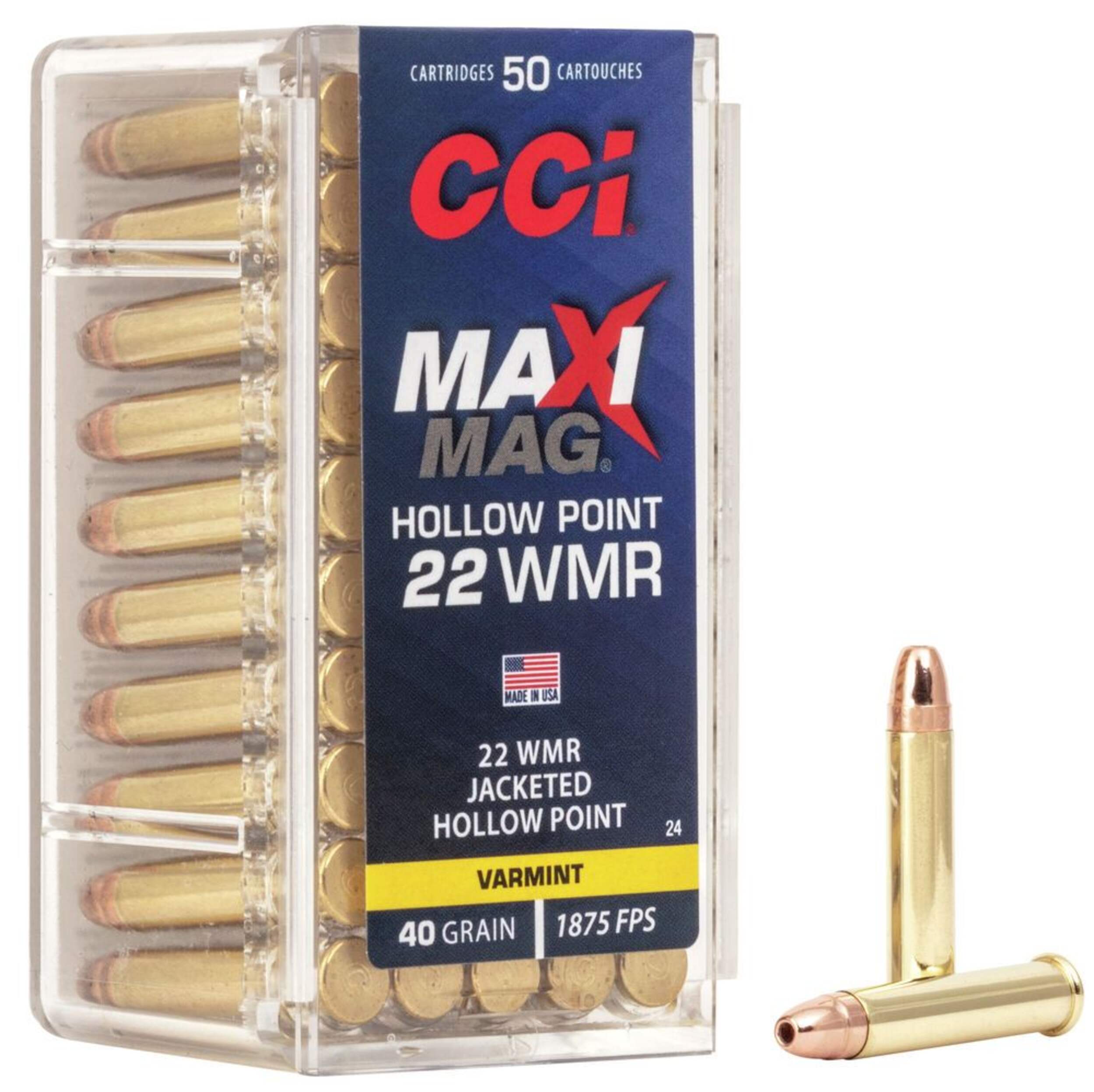 Munitions CCI .22 WMR Hollow Point Maxi Magnum Composite_or_Mixed