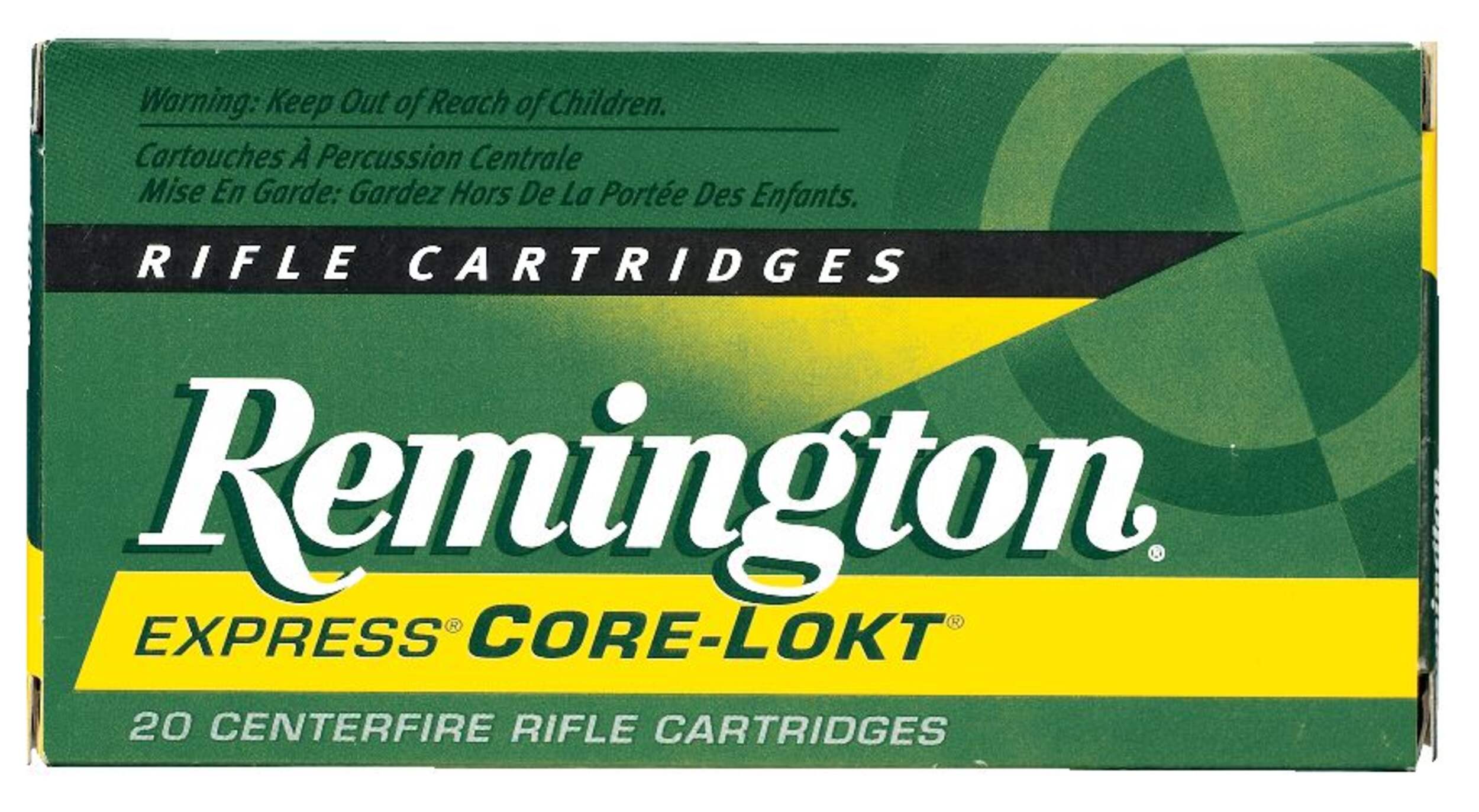 Remington Core-Lokt 243 Caliber Win 100 Grain Soft Point Cartridges Front_Flat