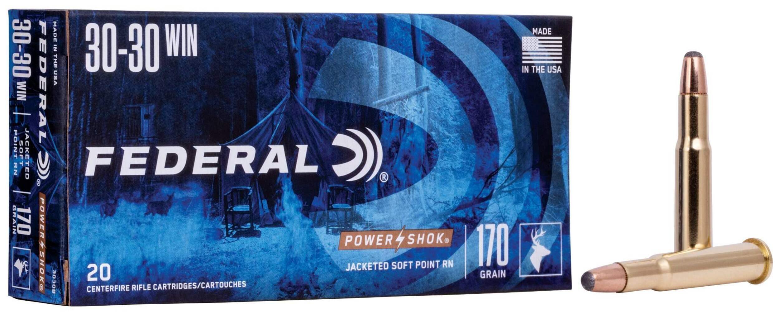Carabine Federal Power-Shok, 30-30 Win, 170 grains Composite_or_Mixed