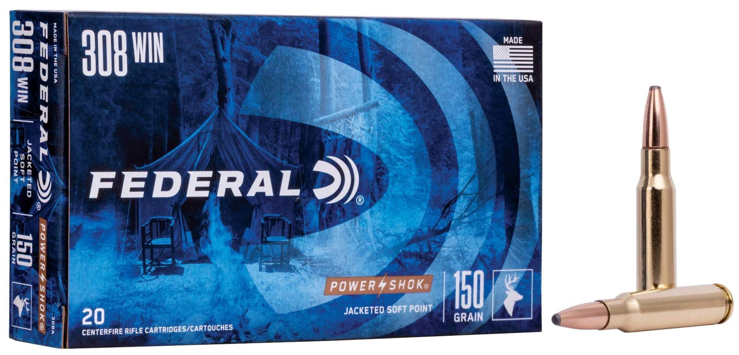 Federal Power-Shok Rifle 308 Win 150 Grain Composite_or_Mixed